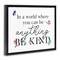 Stupell Industries Be Anything & Kind Floating Frame Design by Gigi Louise